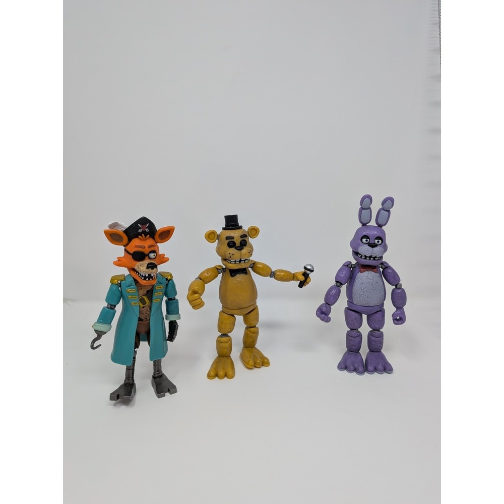 Funko Five Nights at Freddy's FNAF Captain Foxy, Bonnie, Golden Freddy 5"